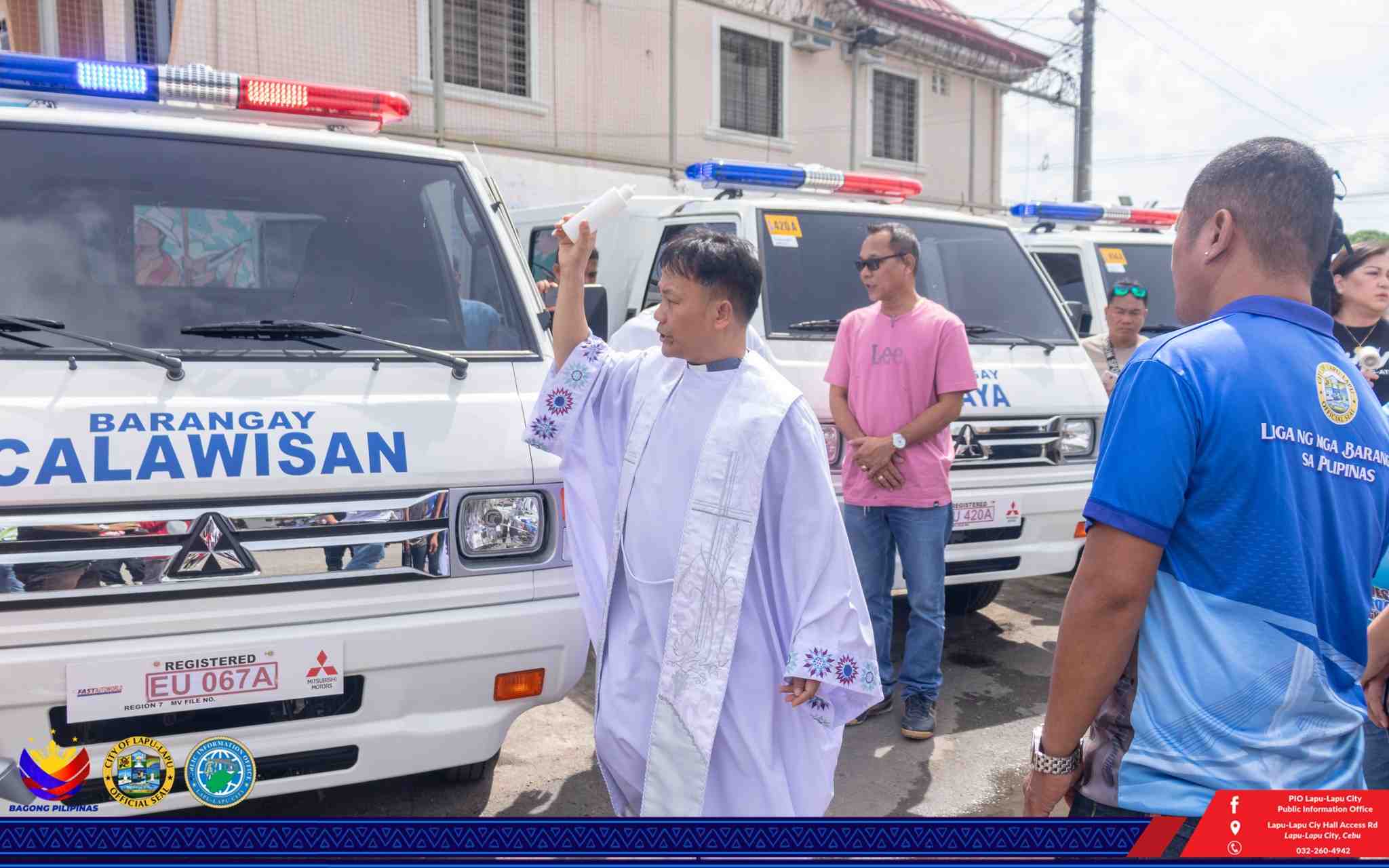 Image Posted for Mayor Chan and Lapu-Lapu City Lone District Congresswoman Cindi Chan led the turnover and blessing ceremony for the 15 units of L300 vans.