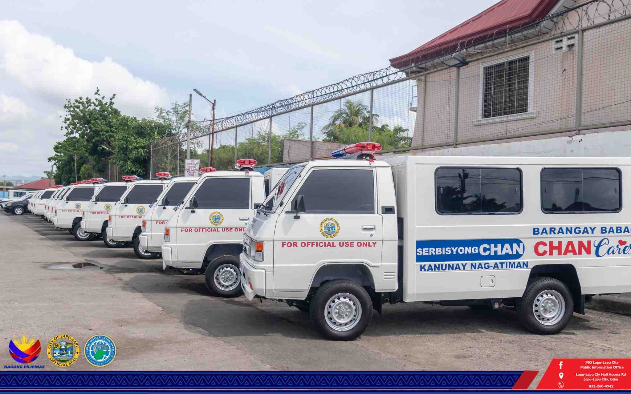 Image Posted for Mayor Chan and Lapu-Lapu City Lone District Congresswoman Cindi Chan led the turnover and blessing ceremony for the 15 units of L300 vans.